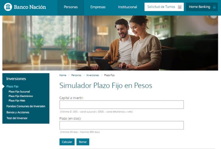 Simulador Plazo Fijo Banco Naci N Todo Creditos Argentina